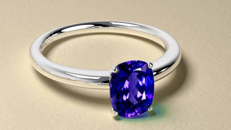 Tanzanite Solitaire Ring