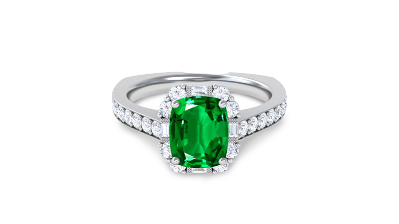 Emerald Antique Ring by GemsNY