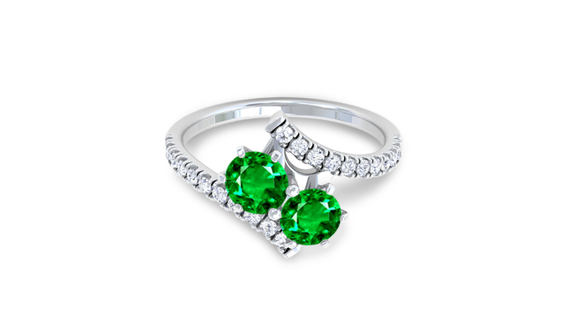 Emerald Two-stone Ring