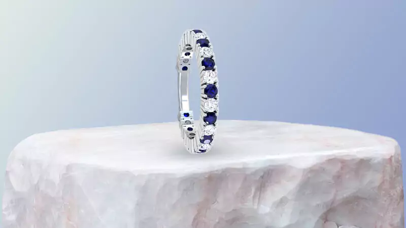 Blue sapphire band