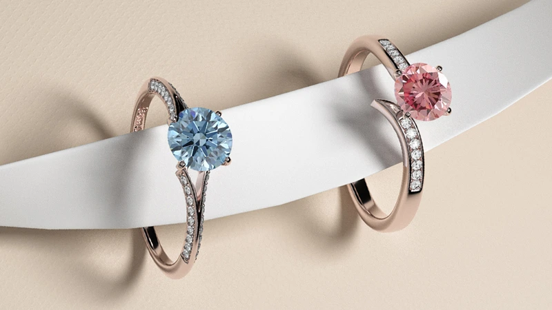 color diamond rings