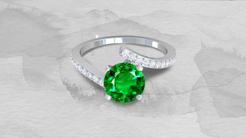 Simple Engagement Ring: Bypass Ring