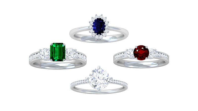 Gemstone Engagement Rings