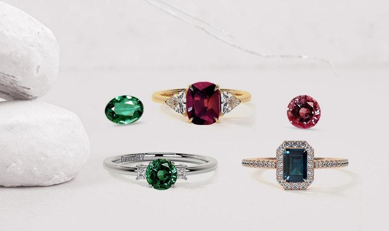Non-engagement ring with Natural Alexandrite