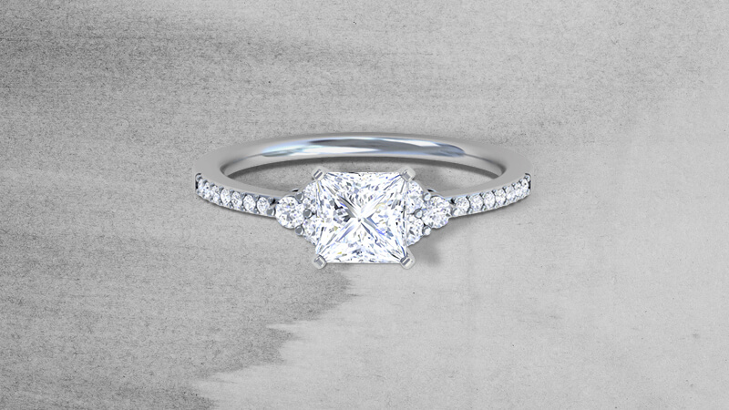 Non-engagement ring with Natural Diamonds