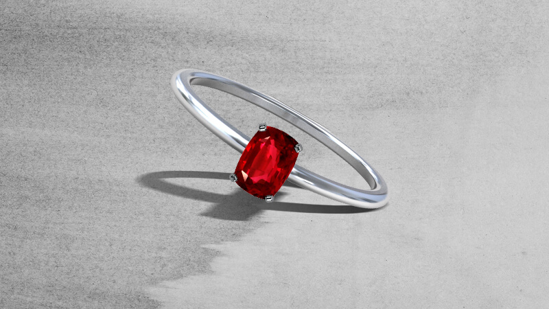 Natural Ruby Ring at GemsNY