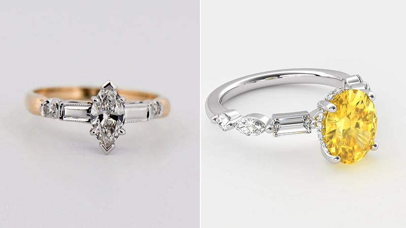 Vintage ring style mid-century