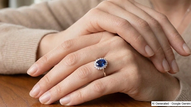 Princess Diana Inspired Sapphire Halo