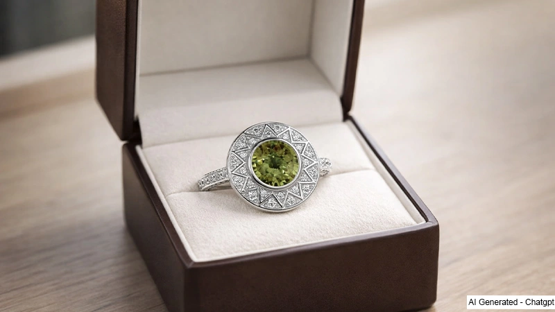 Color-Changing Alexandrite Halo Ring