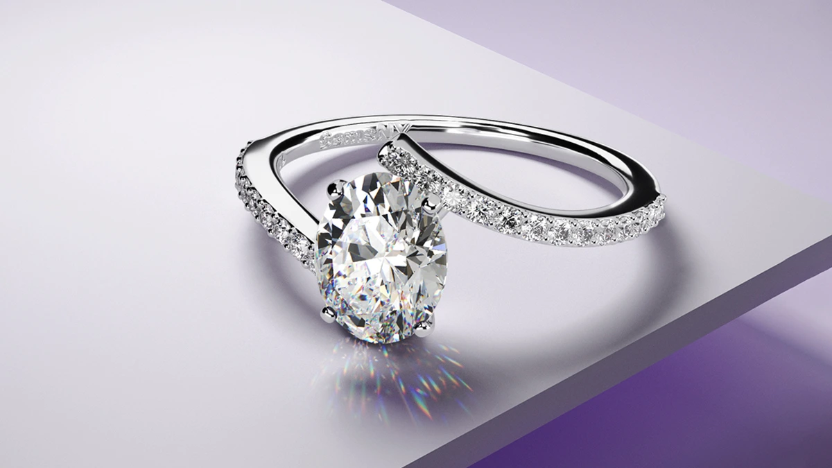 by pass shank diamond ring