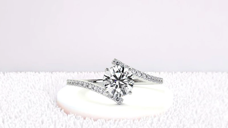 by pass shank diamond ring