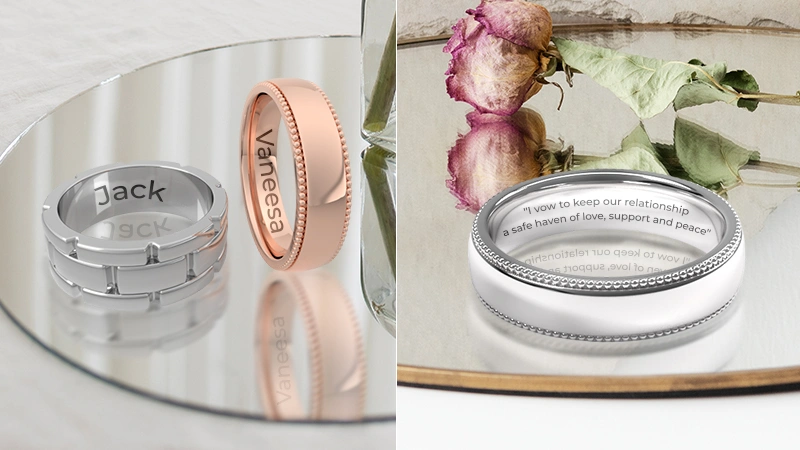 Engraving on bands
