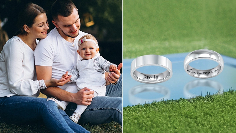 Wedding bands with engraving
