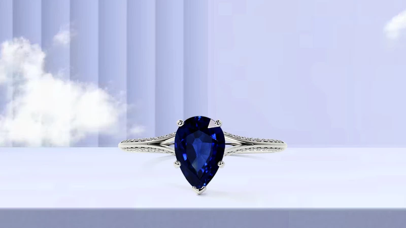 Split-shank Sapphire Engagement Ring