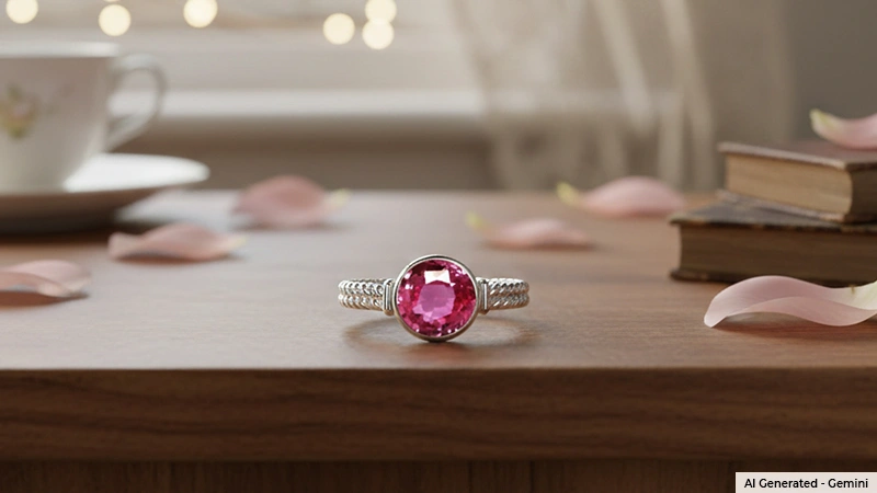 pink sapphire ring