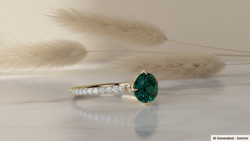 Teal Sapphire Ring