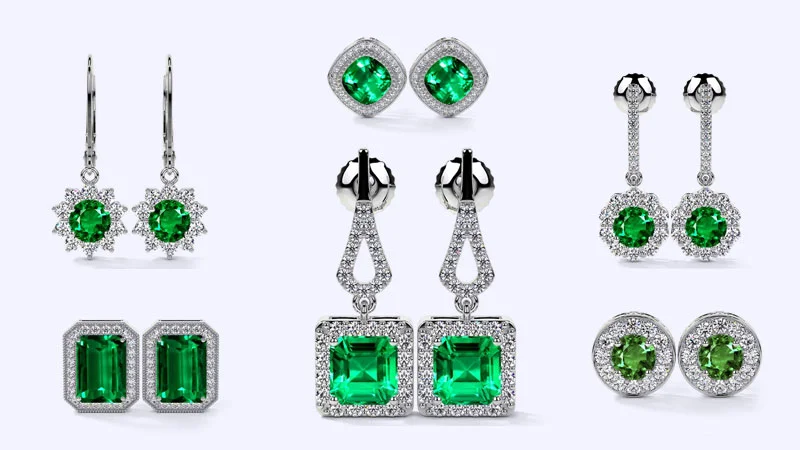 vintage emerald earrings