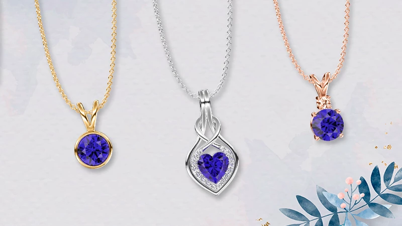 Best tanzanite necklaces