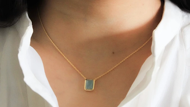 14K Rose Gold Aquamarine and Diamond Halo Pendant Necklace | Shop 14k Rose  Gold Lusso Color Necklaces | Gabriel & Co