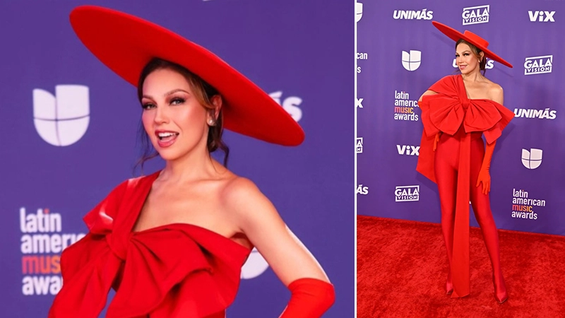 Thalía on the red carpet