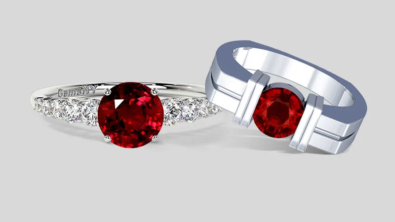 Ruby Couple Rings