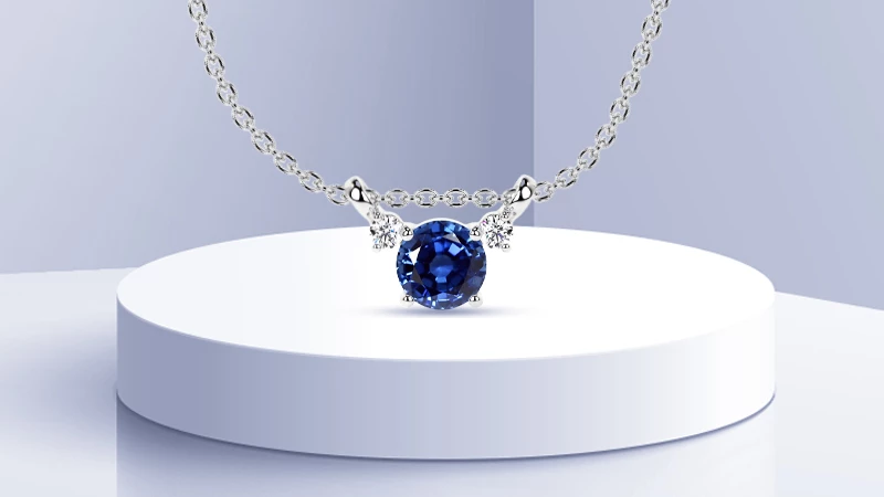 Three-stone Sapphire Pendant