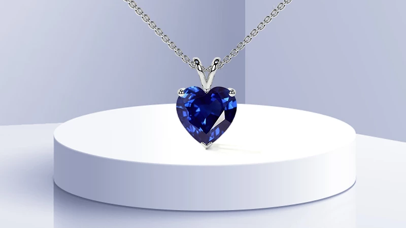Heart-shaped Sapphire Pendant