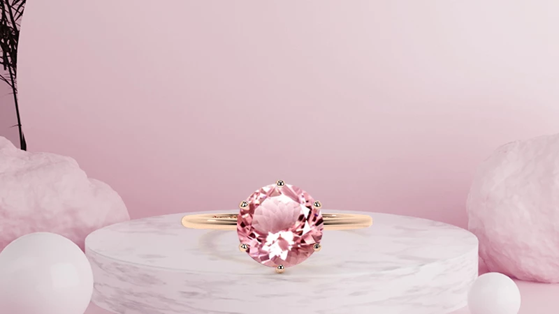 rose gold morganite engagement ring