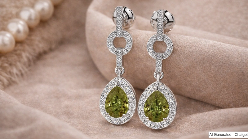 Statement-Making Pear Cut Alexandrite Dangling Earrings