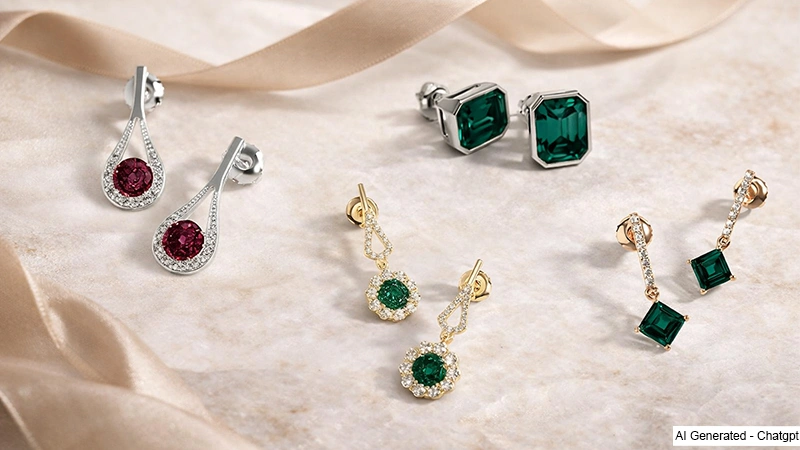 Collage of alexandrite earrings