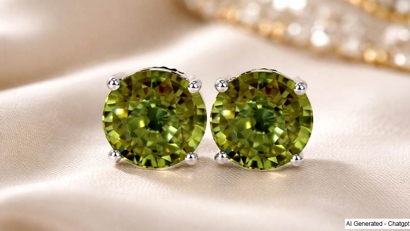 Round Cut Alexandrite Studs