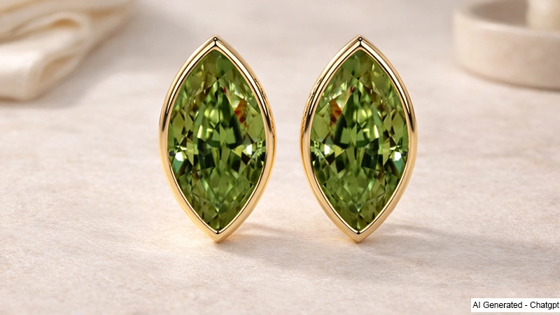 Marquise Cut Alexandrite Bezel-Set Studs