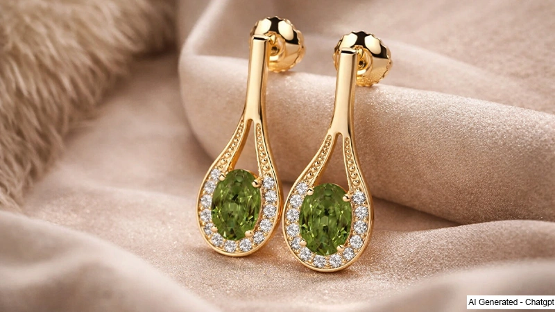 Oval Cut Alexandrite Dangle Earrings