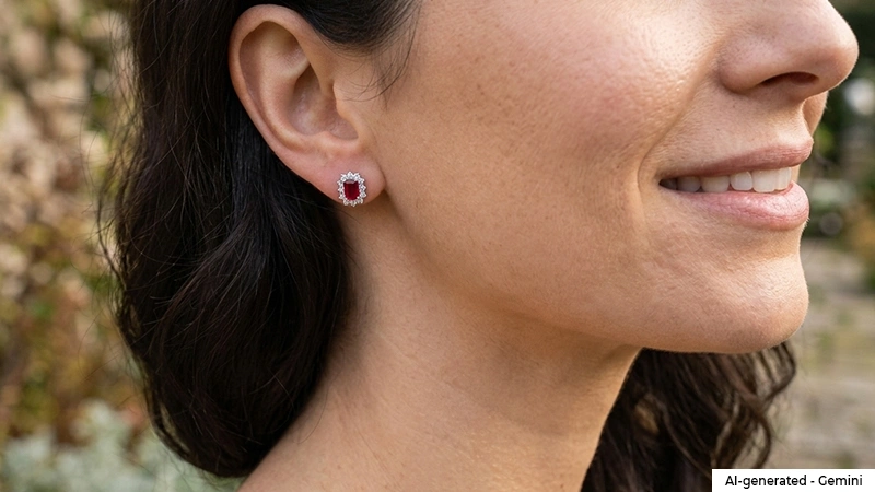 Ruby Earring
