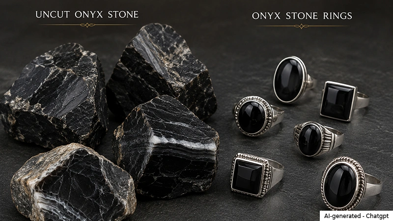 Onyx gemstone Ring