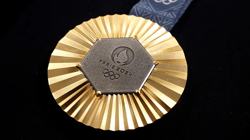 Olympic medal design from the 2024 Olympics