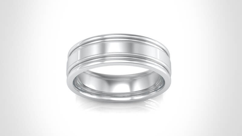 White Gold Wedding Band