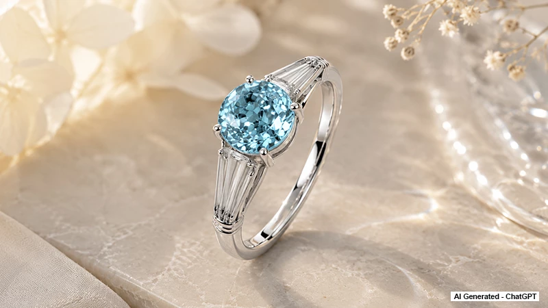 Aquamarine Engagement Ring