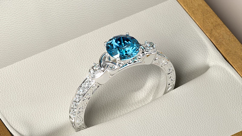 vintage-inspired aquamarine ring