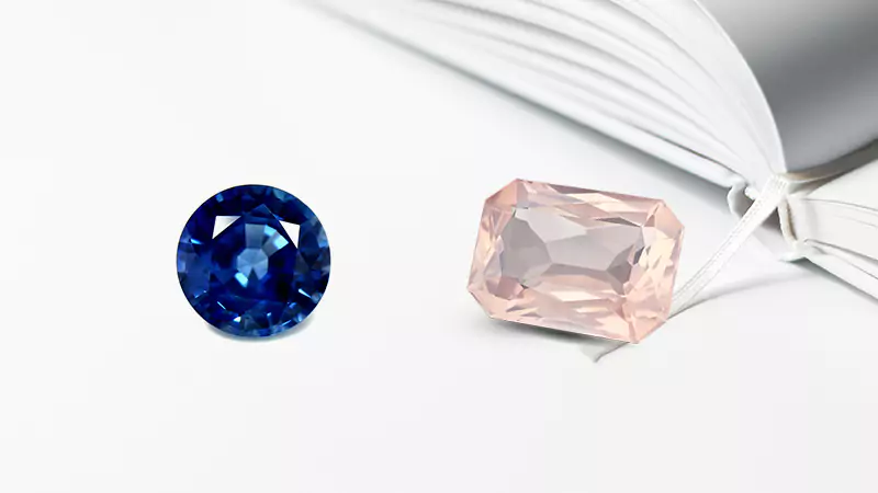 sapphire and rose quartz