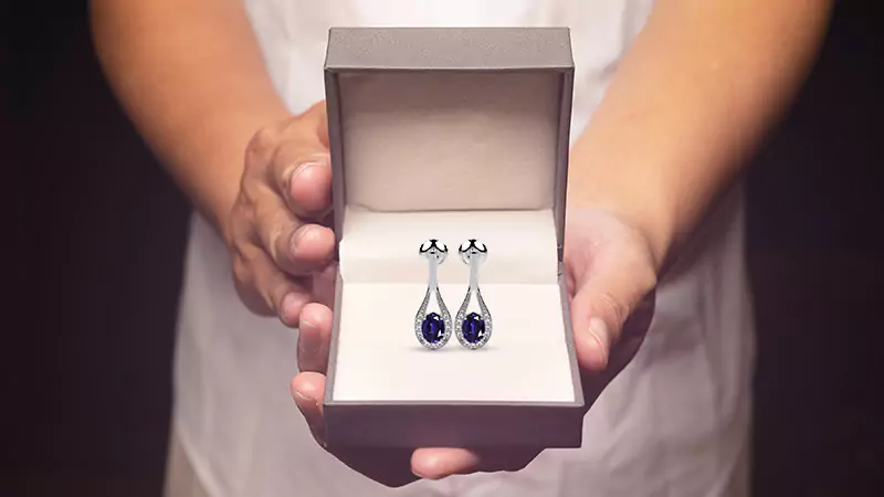 tanzanite designer earrings 