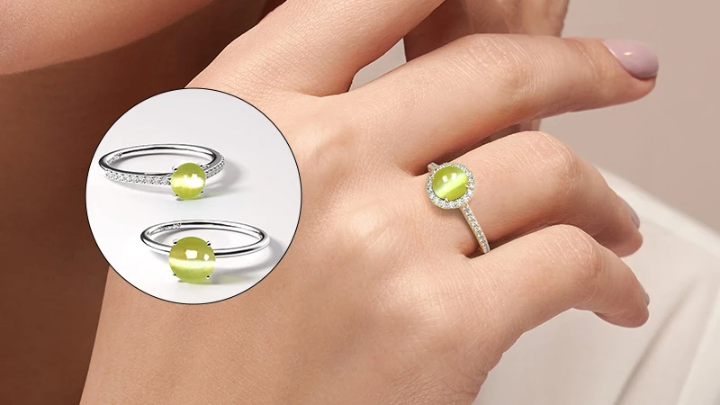 Cat's eye rings