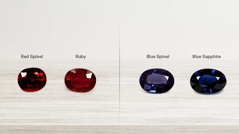 red and blue spinel