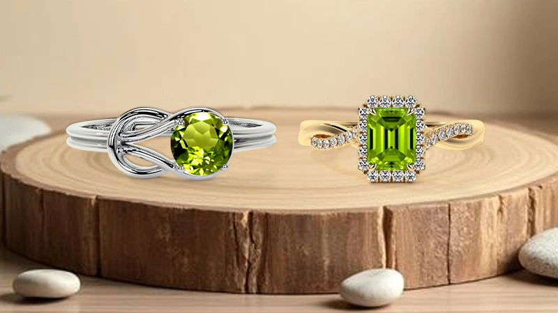 August Birthstone Peridot Ring 