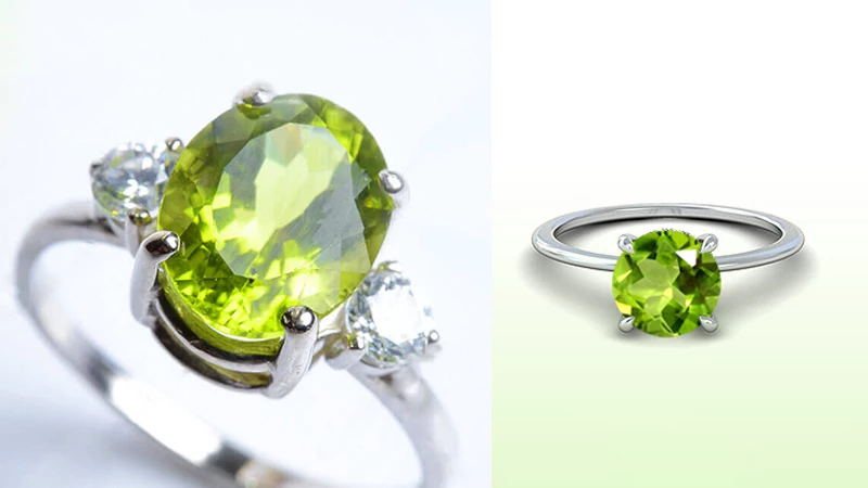 August Birthstone Peridot Ring 