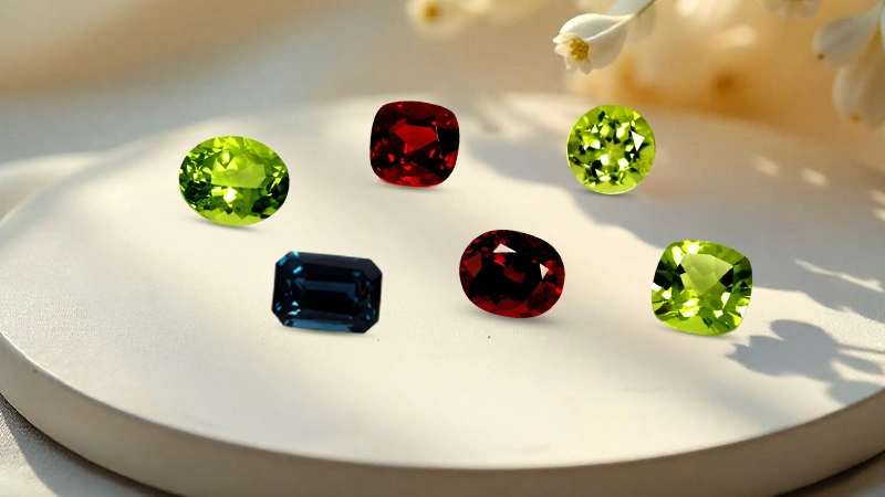 August birthstones: Peridot and Spinel