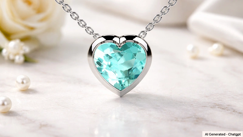 Heart-shaped Pink Tourmaline Pendant