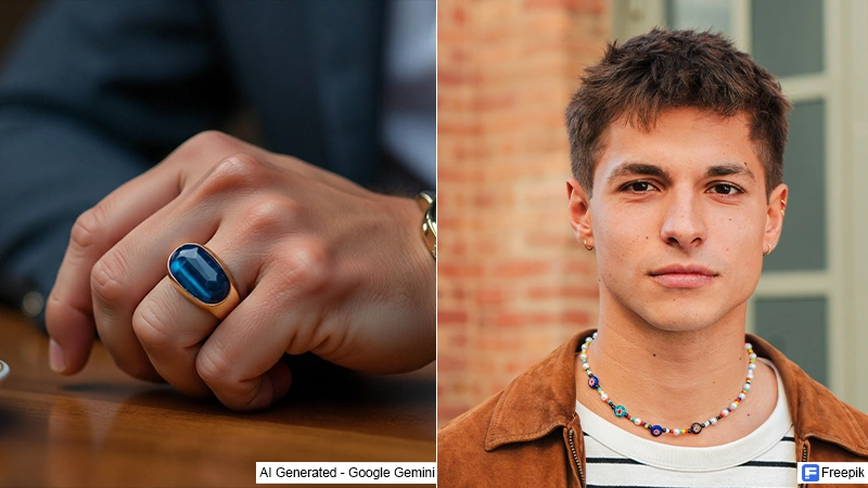 blue-colored sardonyx signet ring