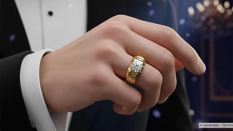  A men’s diamond ring