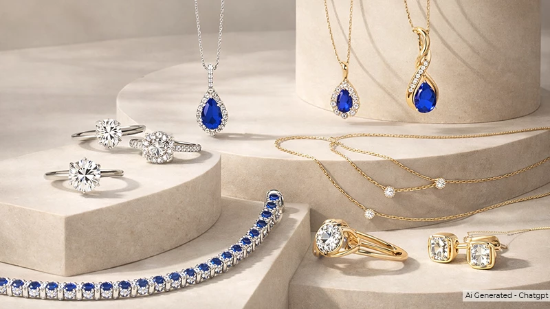 diamond and sapphire Jewelry 